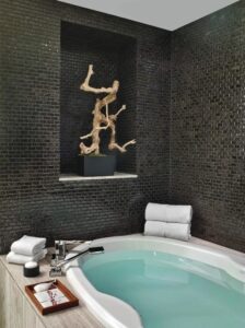 The Beautiful soaking tub in the suites of the Nobu Tower in Ceasar's Palace