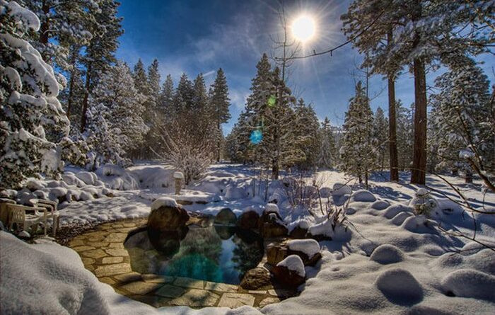 One of the outdoor hot spring pools at Sierraville