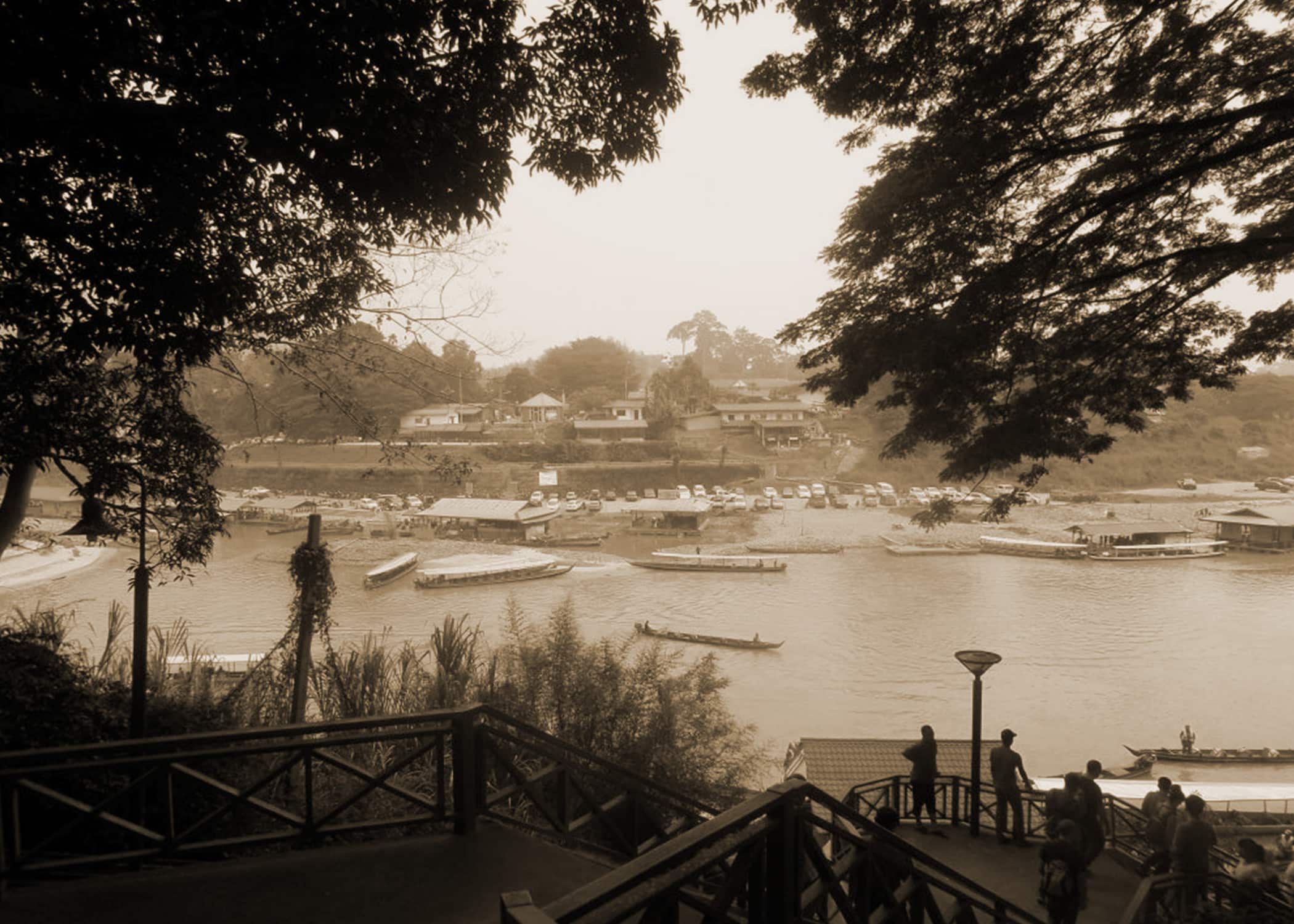 View of the small village of Kuahla Tahan from the park trail.