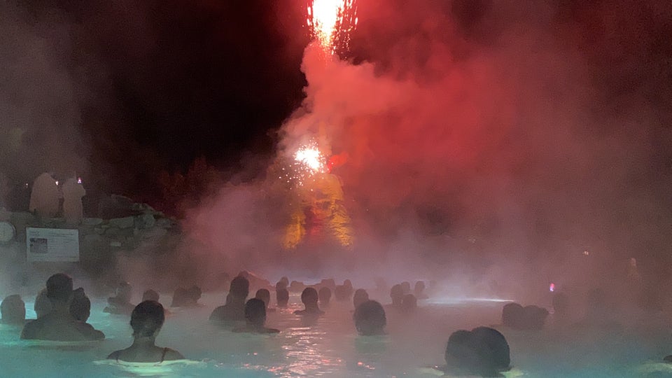 Firework Show at Vulkania, Thermal Hot Springs