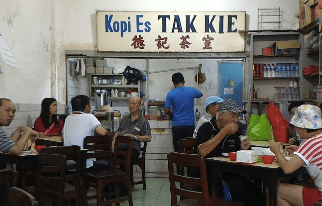 The Legendary Signage at Kopi Es Tak Kie, Iced Coffee in Jakarta